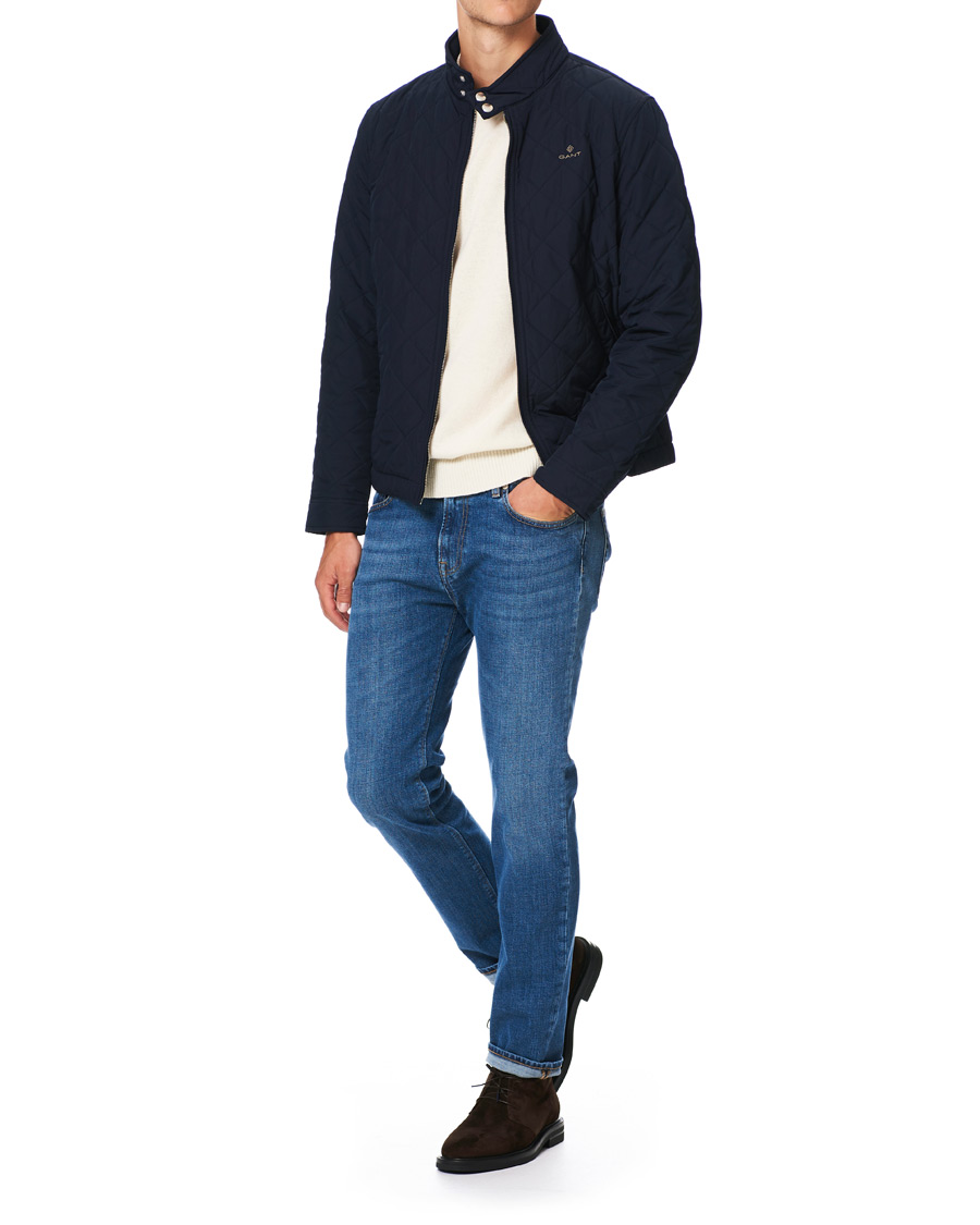 Herr | Jackor | GANT | The Quilted Windcheater Evening Blue