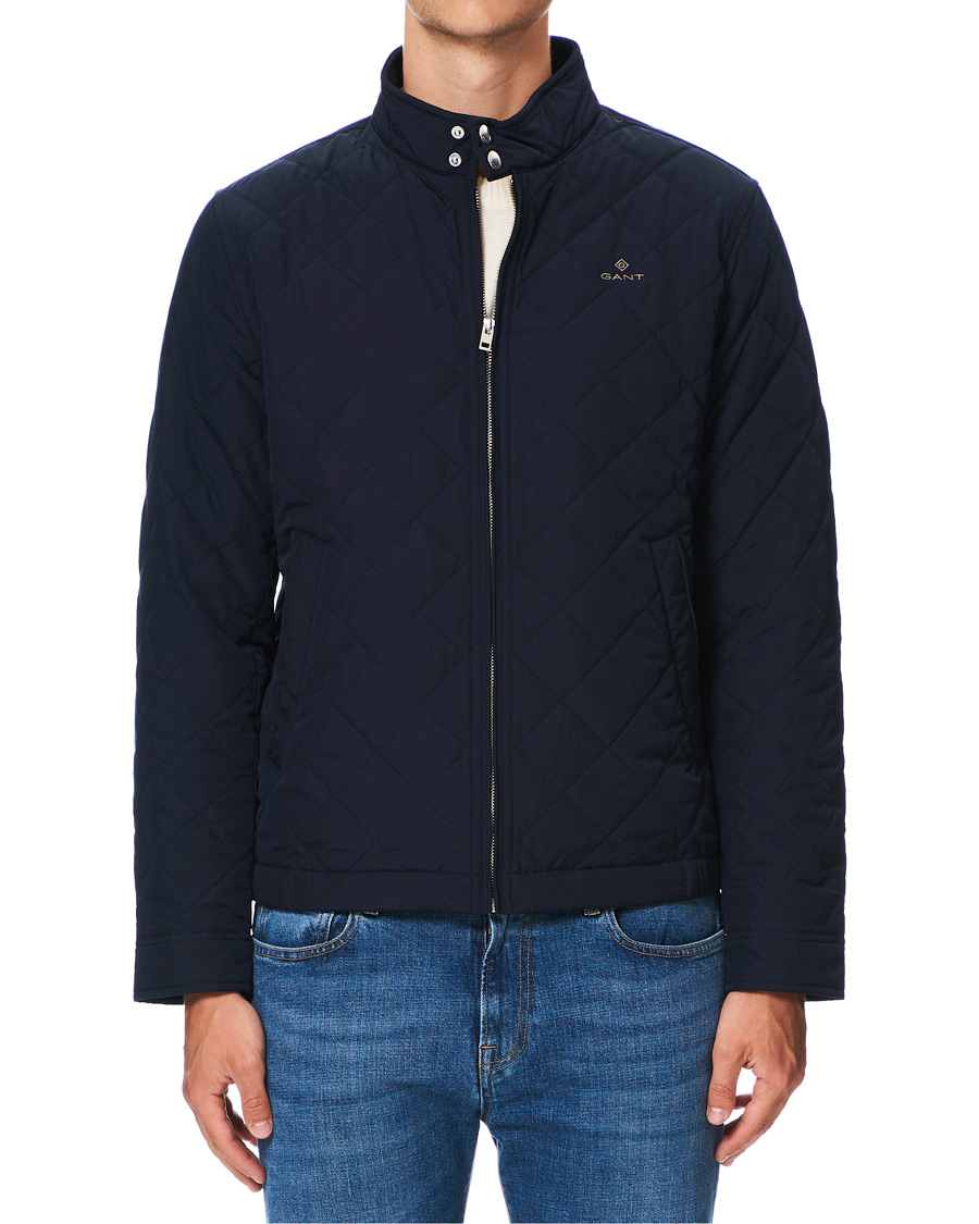 Herr | Jackor | GANT | The Quilted Windcheater Evening Blue