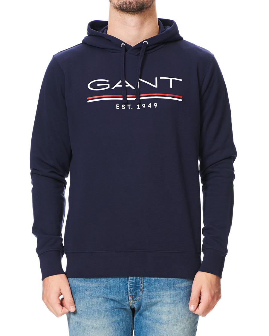 Herr | Tröjor | GANT | 1949 Logo Hoodie Classic Blue
