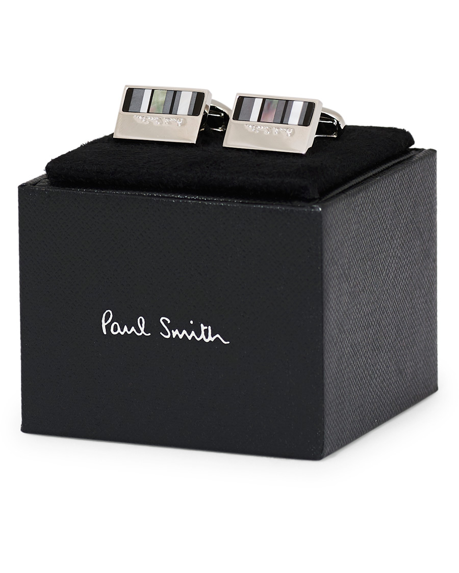 Herr | Paul Smith MOP Stripe Logo Cufflinks | Paul Smith | MOP Stripe Logo Cufflinks