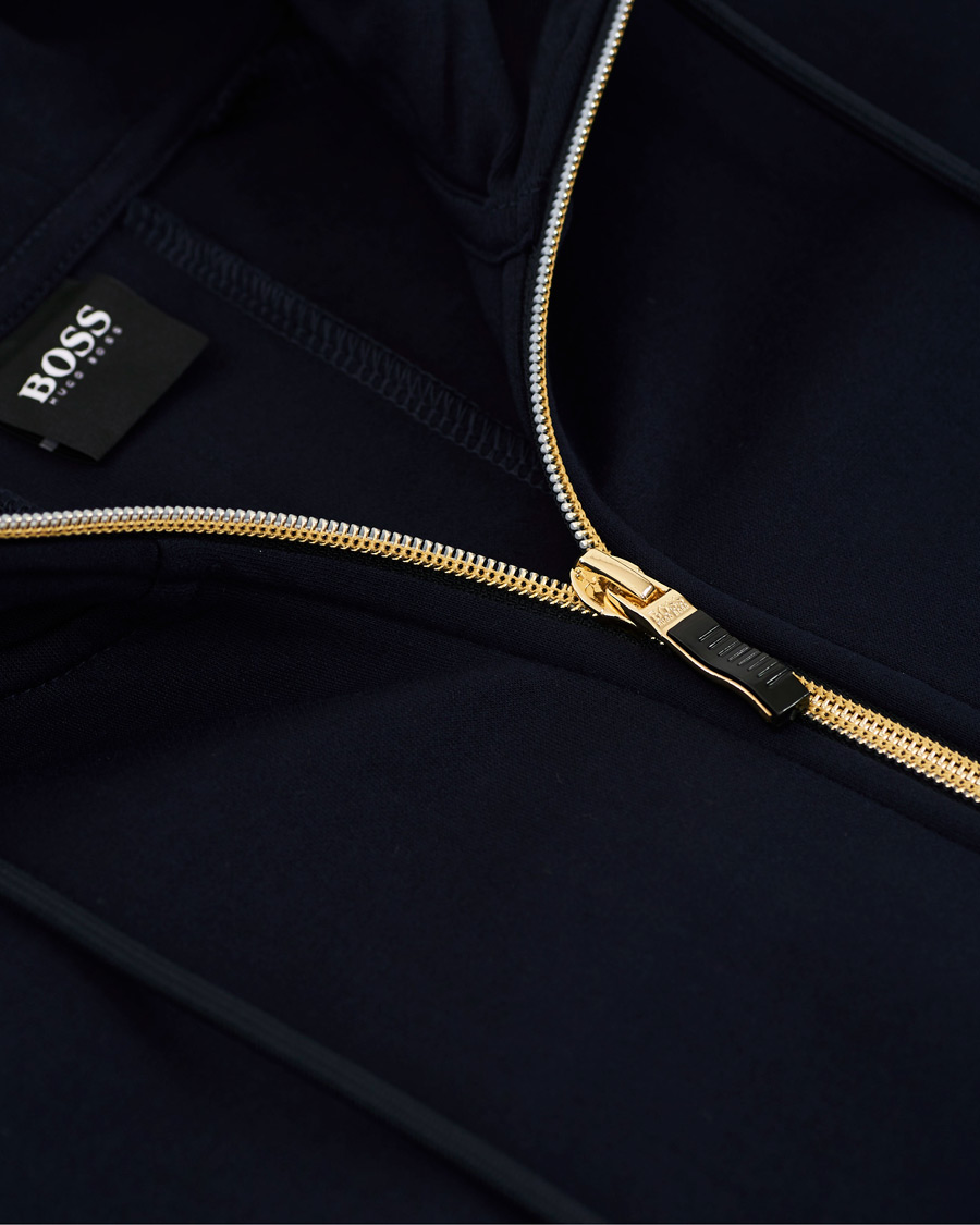 Herr | Tröjor | BOSS GREEN | BOSS Athleisure Saggy Full Zip Hoodie Navy/Gold