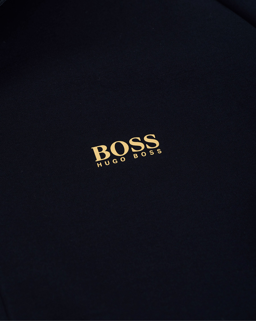 Herr | Tröjor | BOSS GREEN | BOSS Athleisure Saggy Full Zip Hoodie Navy/Gold