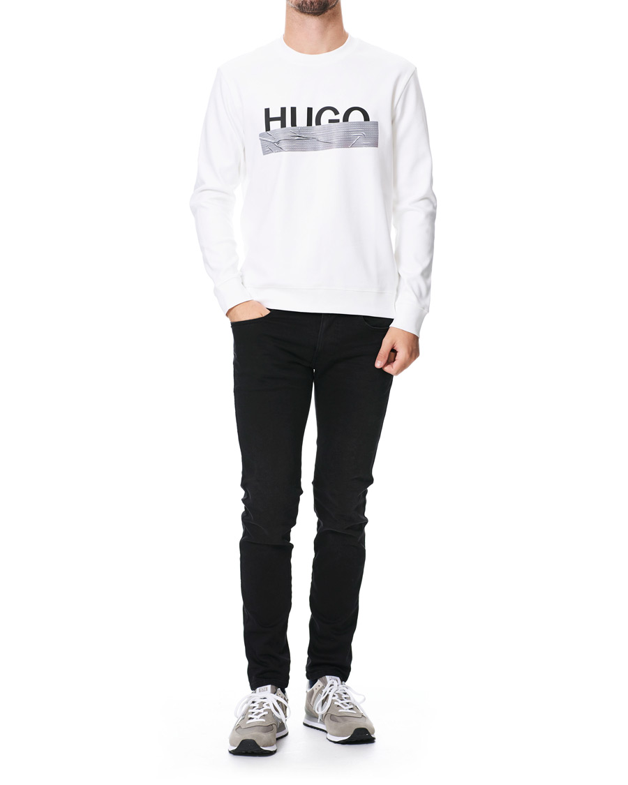 Herr | Tröjor | HUGO | Dicago Logo Crew Neck Sweatshirt White