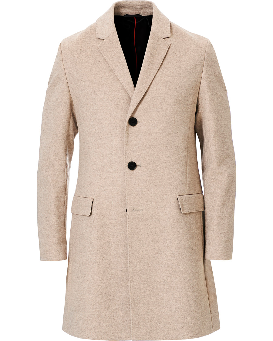 Herr | Jackor | HUGO | Migor Wool Coat Light Beige