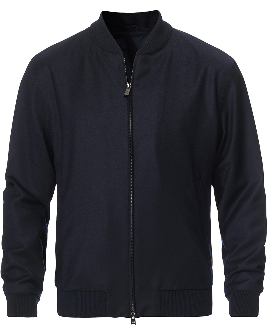 Herr | Jackor | BOSS BLACK | BOSS Nolwin Flannel Bomber Jacket Dark Blue