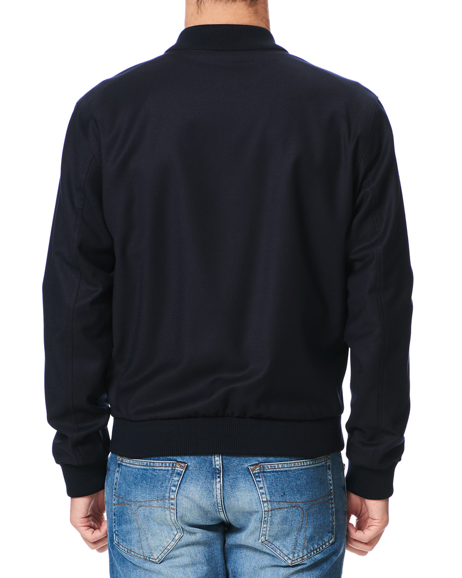 Herr | Jackor | BOSS BLACK | BOSS Nolwin Flannel Bomber Jacket Dark Blue