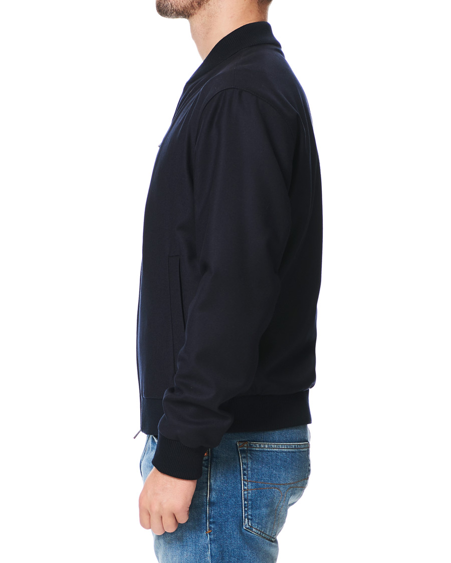 Herr | Jackor | BOSS BLACK | BOSS Nolwin Flannel Bomber Jacket Dark Blue