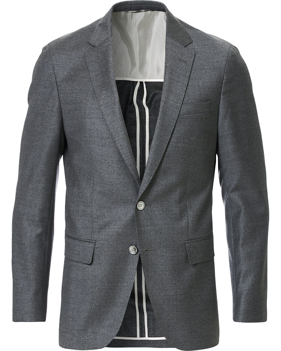 Herr | Kavajer | BOSS BLACK | BOSS Hartley Flannel Blazer Dark Grey
