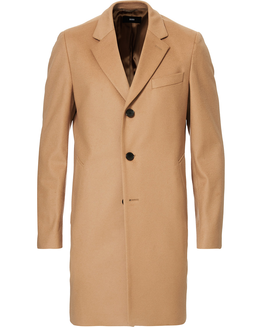 Herr | Jackor | BOSS BLACK | BOSS Nye Wool/Cashmere Coat Medium Beige