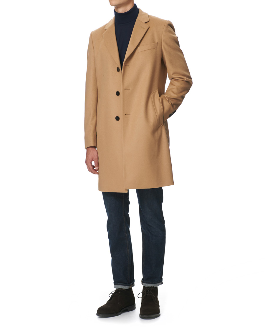 Herr | Jackor | BOSS BLACK | BOSS Nye Wool/Cashmere Coat Medium Beige