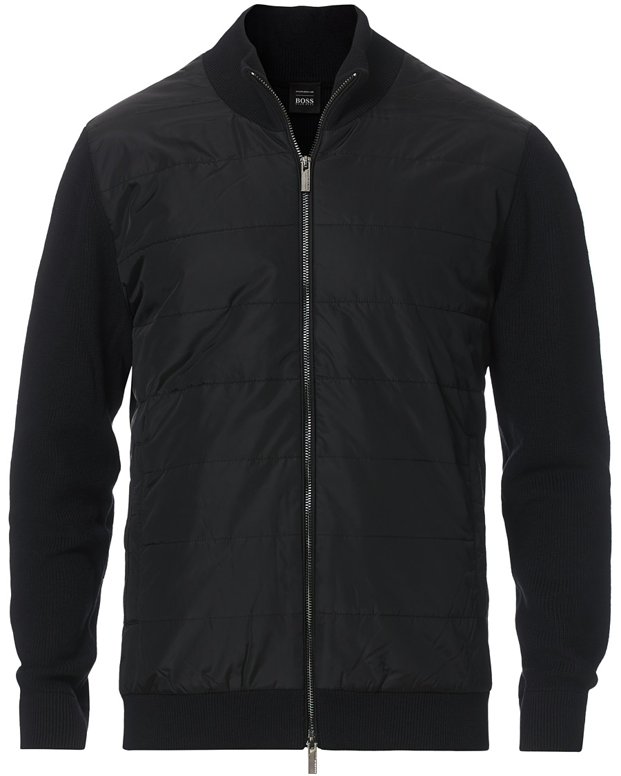 Herr | Tröjor | BOSS BLACK | BOSS Porsche Capsule Mandor Hybrid Full Zip Black