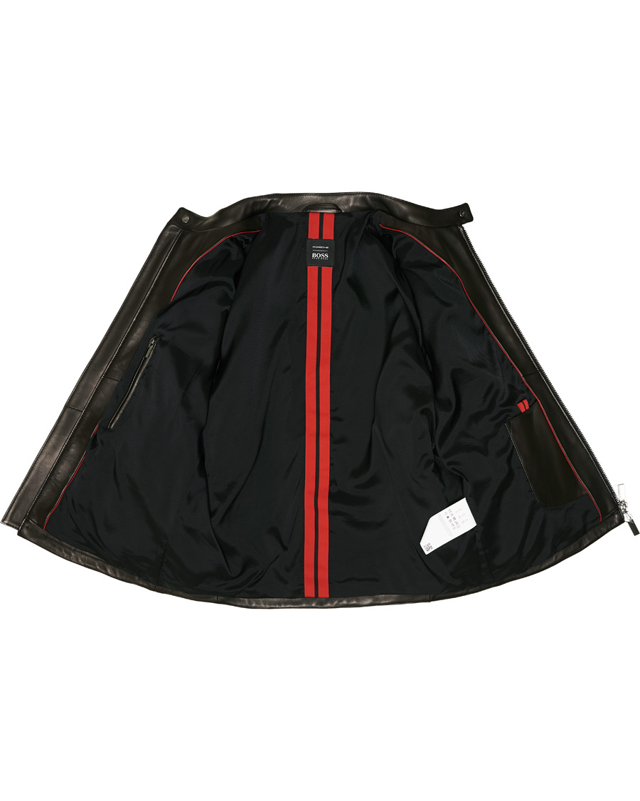 Herr | Jackor | BOSS BLACK | BOSS Porsche Capsule Noptem Leather Jacket Black