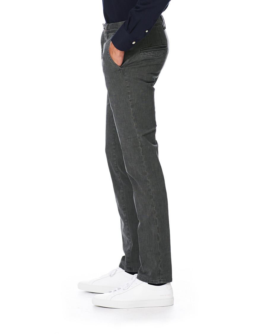 Herr | Byxor | Incotex | Slim Fit Cotton Stretch Chinos Light Grey