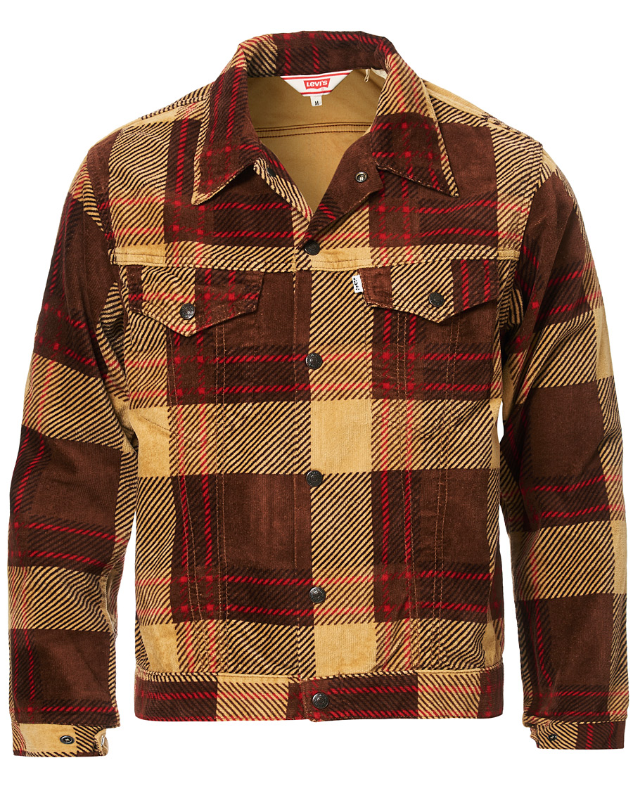 Herr | Jackor | Levi's Vintage Clothing | Plaid Corduroy Trucket Jacket Oxblood Plaid Purple