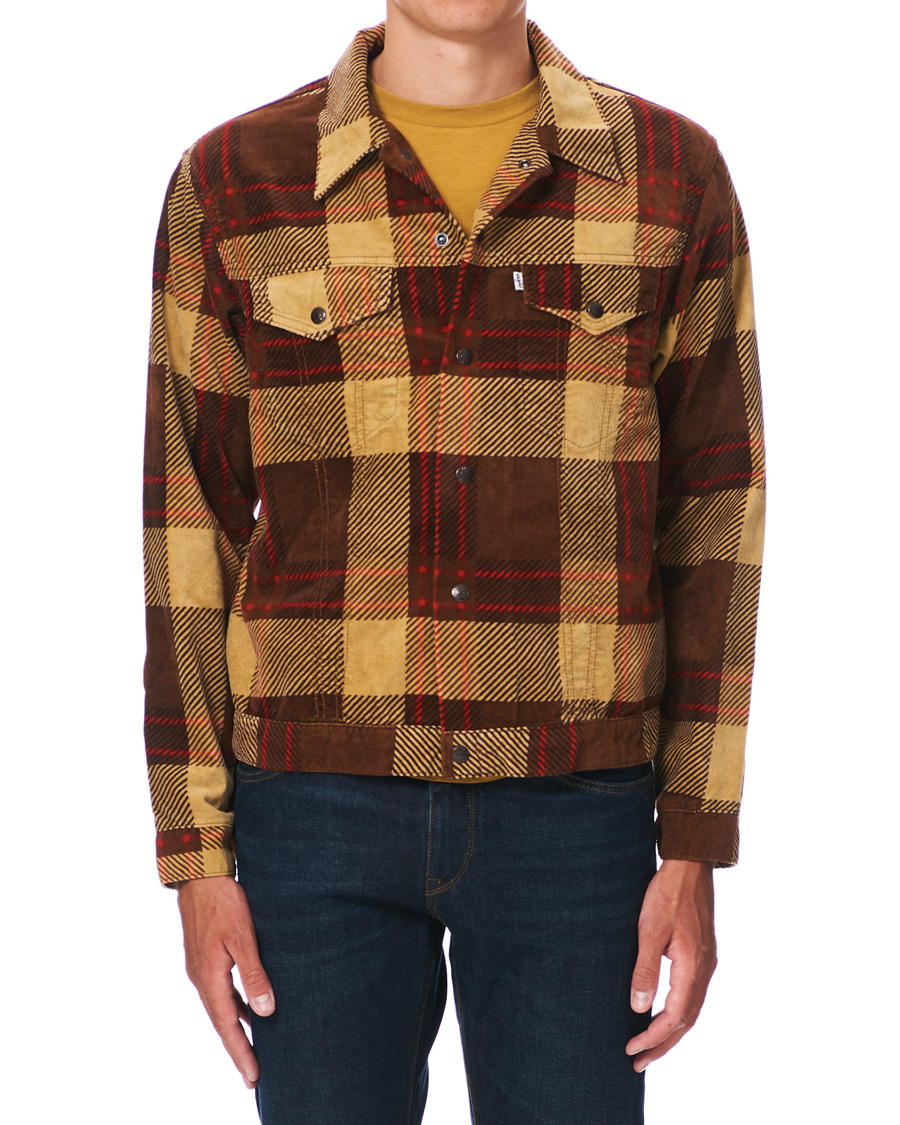 Herr | Jackor | Levi's Vintage Clothing | Plaid Corduroy Trucket Jacket Oxblood Plaid Purple