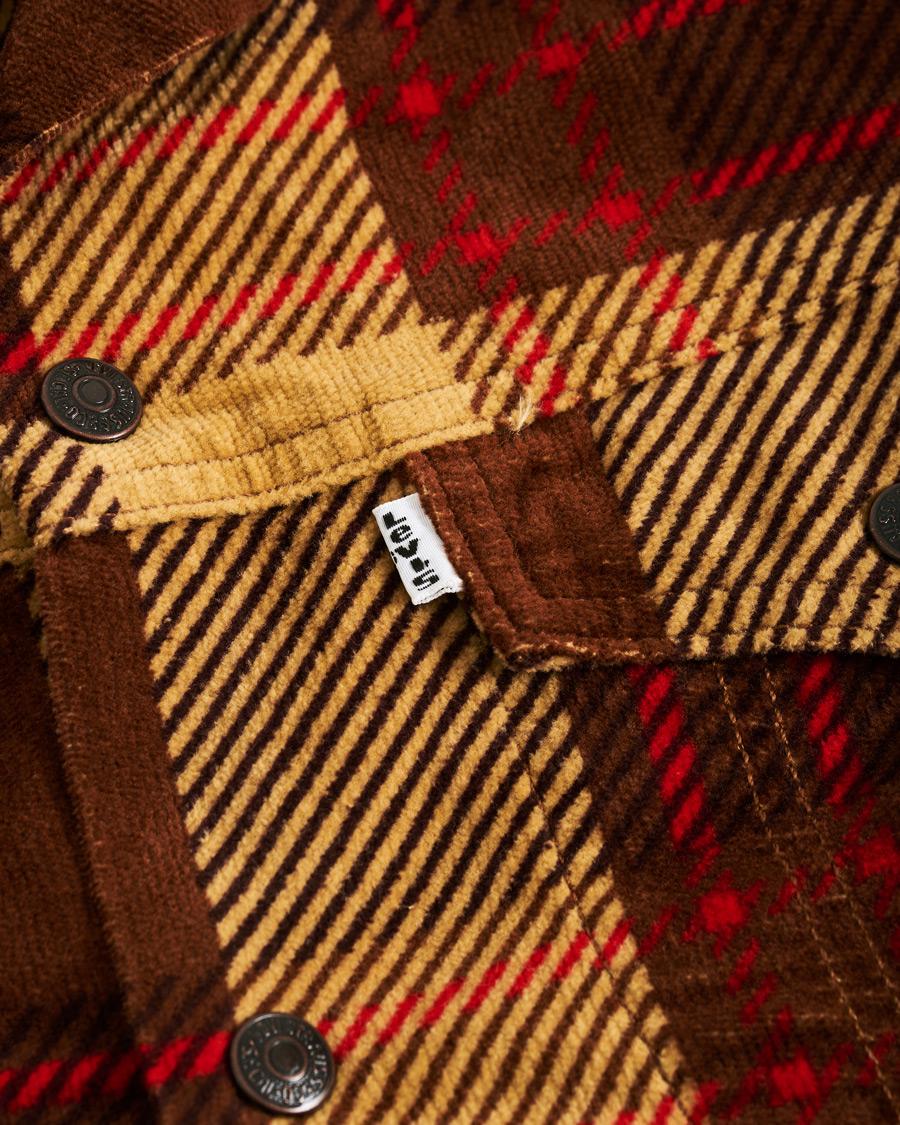 Herr | Jackor | Levi's Vintage Clothing | Plaid Corduroy Trucket Jacket Oxblood Plaid Purple
