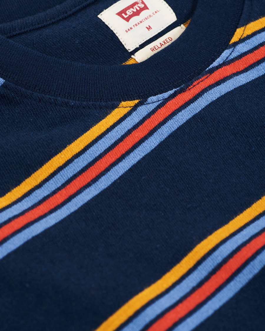 Herr | Tröjor | Levi's | Oversized Stripe Crew Neck Sweatshirt Dress Blues