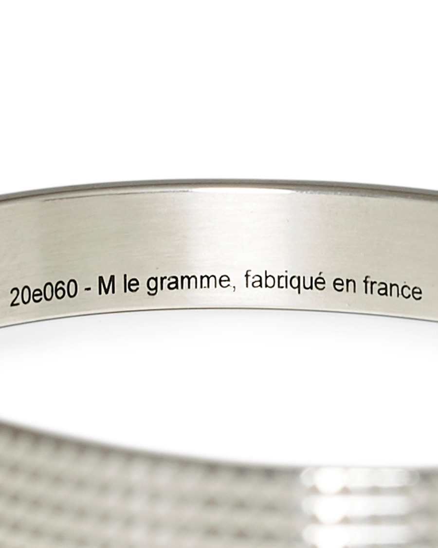 Herr | LE GRAMME Guilloche Pyramid Bracelet Sterling Silver 23g | LE GRAMME | Guilloche Pyramid Bracelet Sterling Silver 23g
