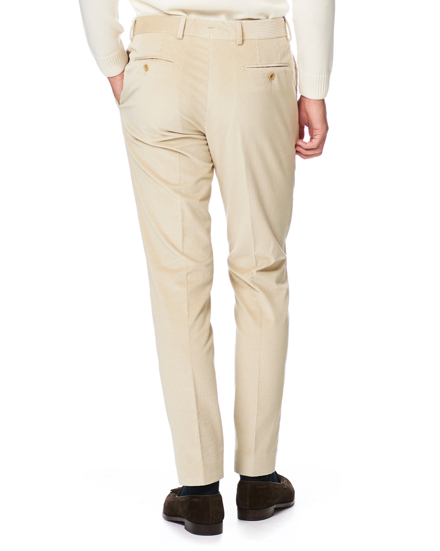 Herr | Byxor | Morris | Rodney Corduroy Trousers Off White