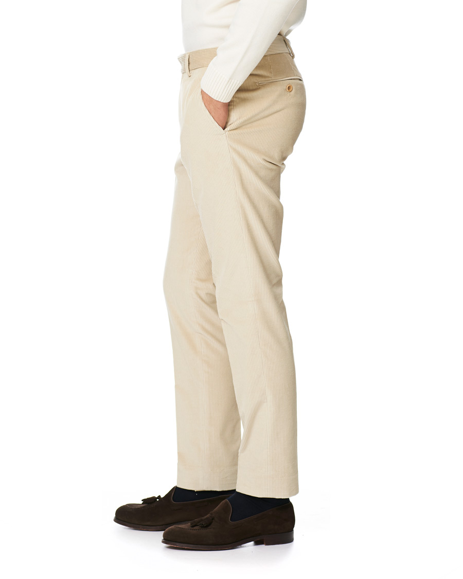 Herr | Byxor | Morris | Rodney Corduroy Trousers Off White