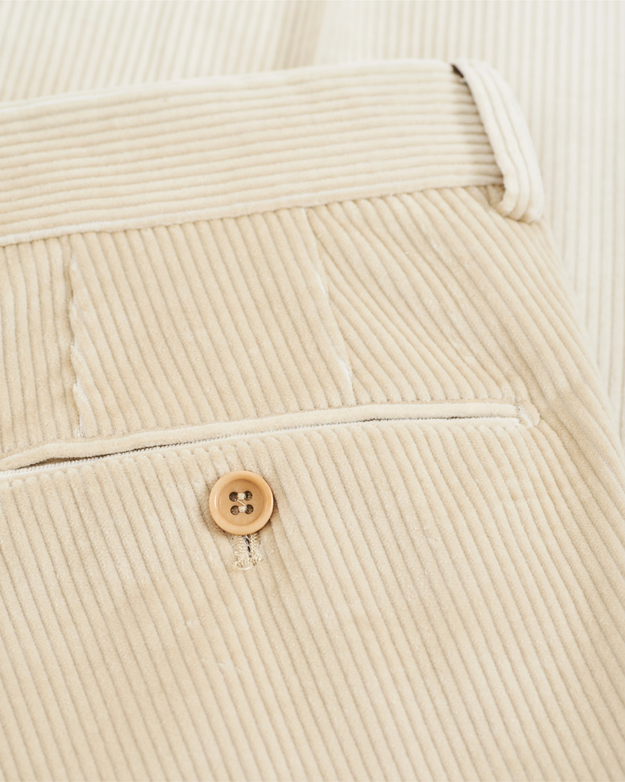 Herr | Byxor | Morris | Rodney Corduroy Trousers Off White