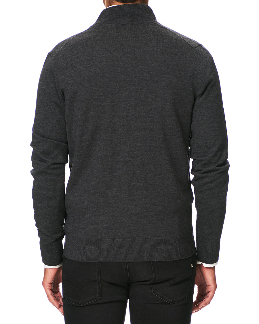 Herr | Tröjor | Morris | Merino Full Zip Dark Grey