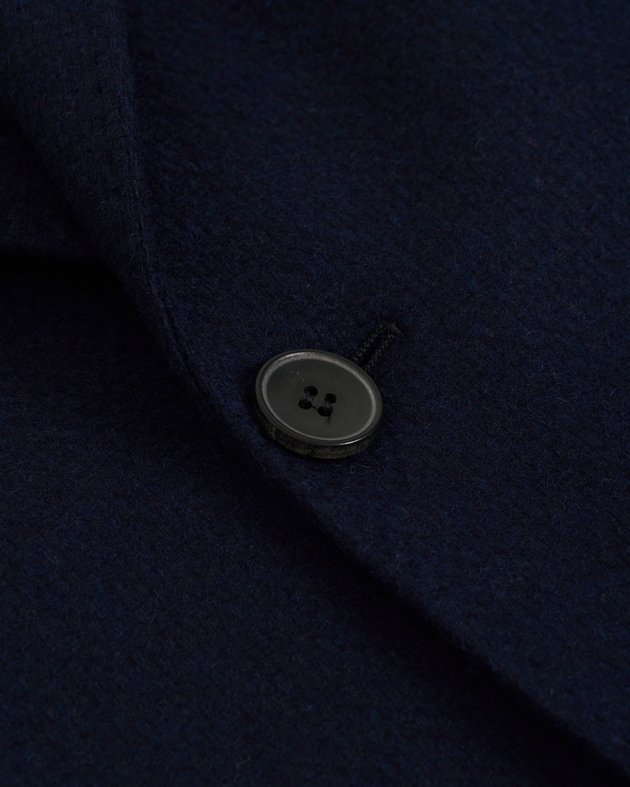 Herr | Jackor | Morris Heritage | Structured Wool Patch Pocket Coat Navy
