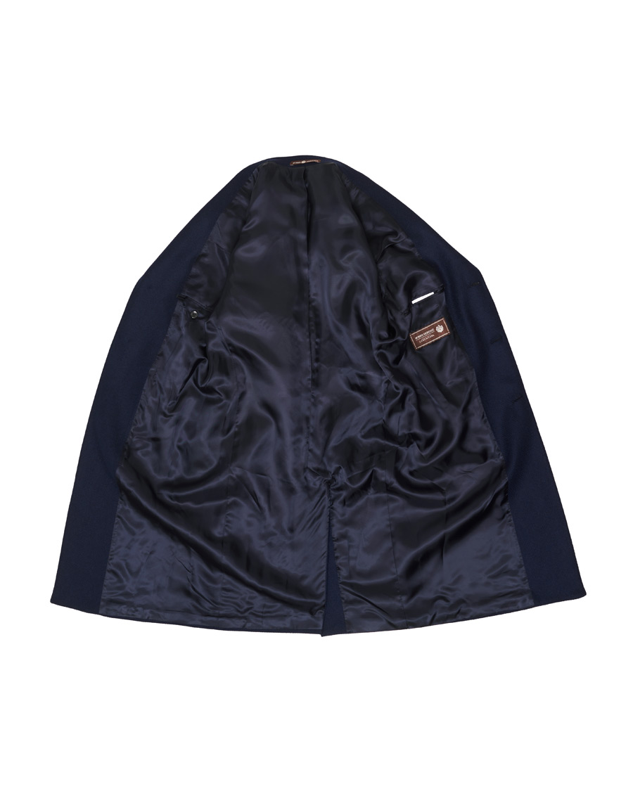 Herr | Jackor | Morris Heritage | Structured Wool Patch Pocket Coat Navy