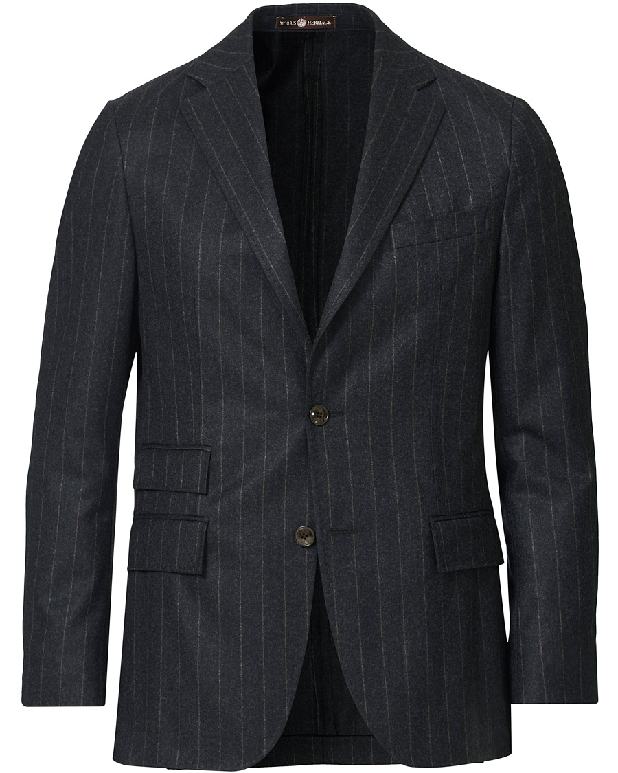 Herr | Kavajer | Morris Heritage | Frank Pinstripe Suit Jacket Grey