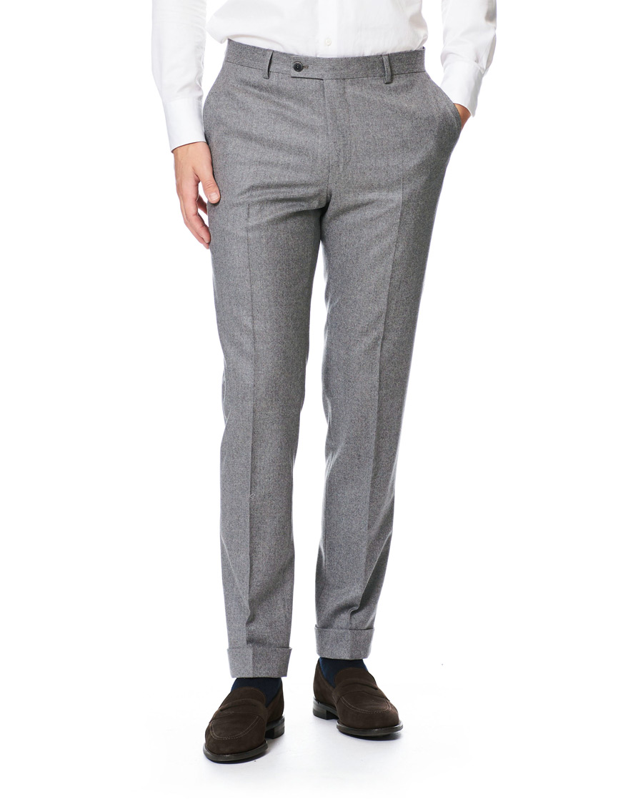 Herr | | Morris Heritage | Jack Flannel Trousers Light Grey