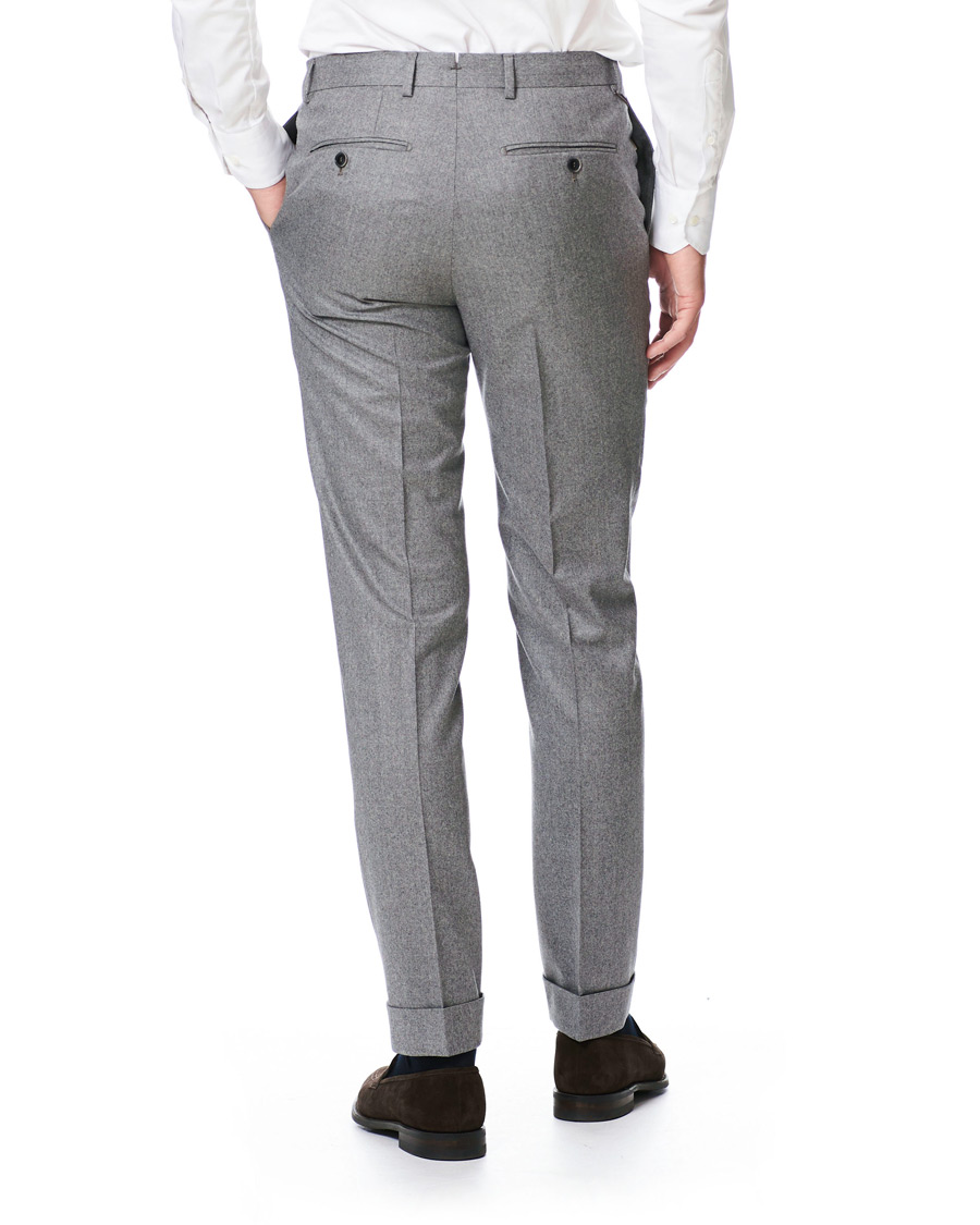 Herr | Byxor | Morris Heritage | Jack Flannel Trousers Light Grey