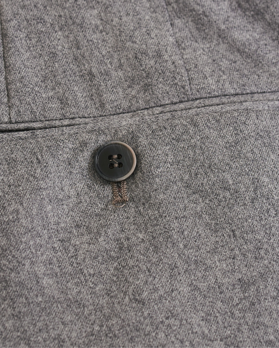 Herr | Byxor | Morris Heritage | Jack Flannel Trousers Light Grey