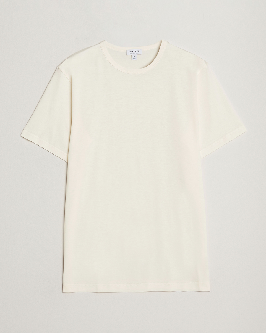 Herr | T-Shirts | Sunspel | Crew Neck Cotton Tee Archive White