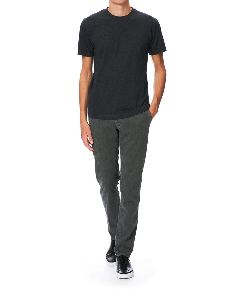 Herr | T-Shirts | Sunspel | Riviera Organic Tee Charcoal Melange