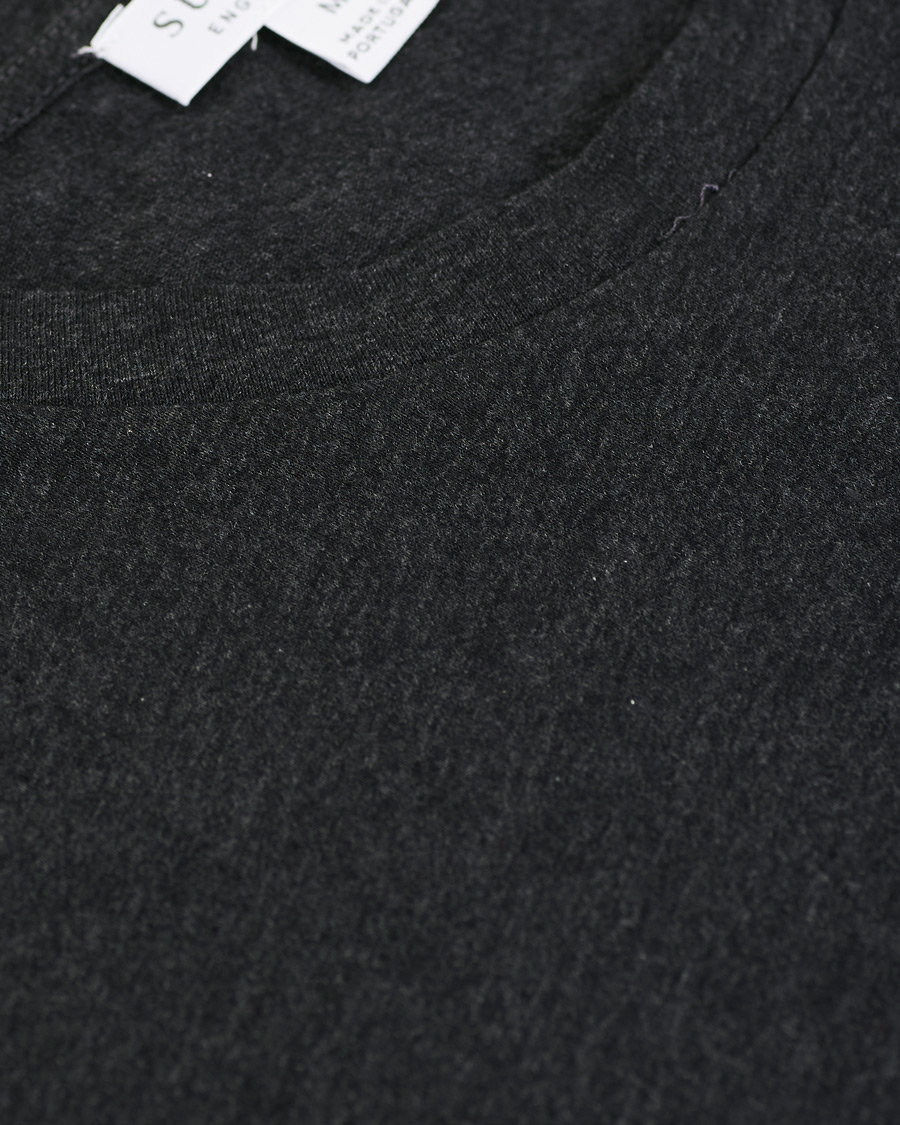 Herr | T-Shirts | Sunspel | Riviera Organic Tee Charcoal Melange
