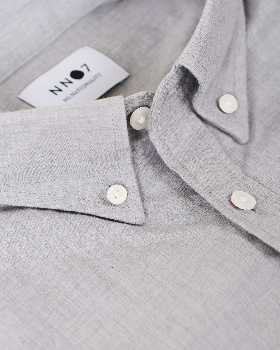 Herr | Skjortor | NN07 | Levon Light Flannel Shirt Grey
