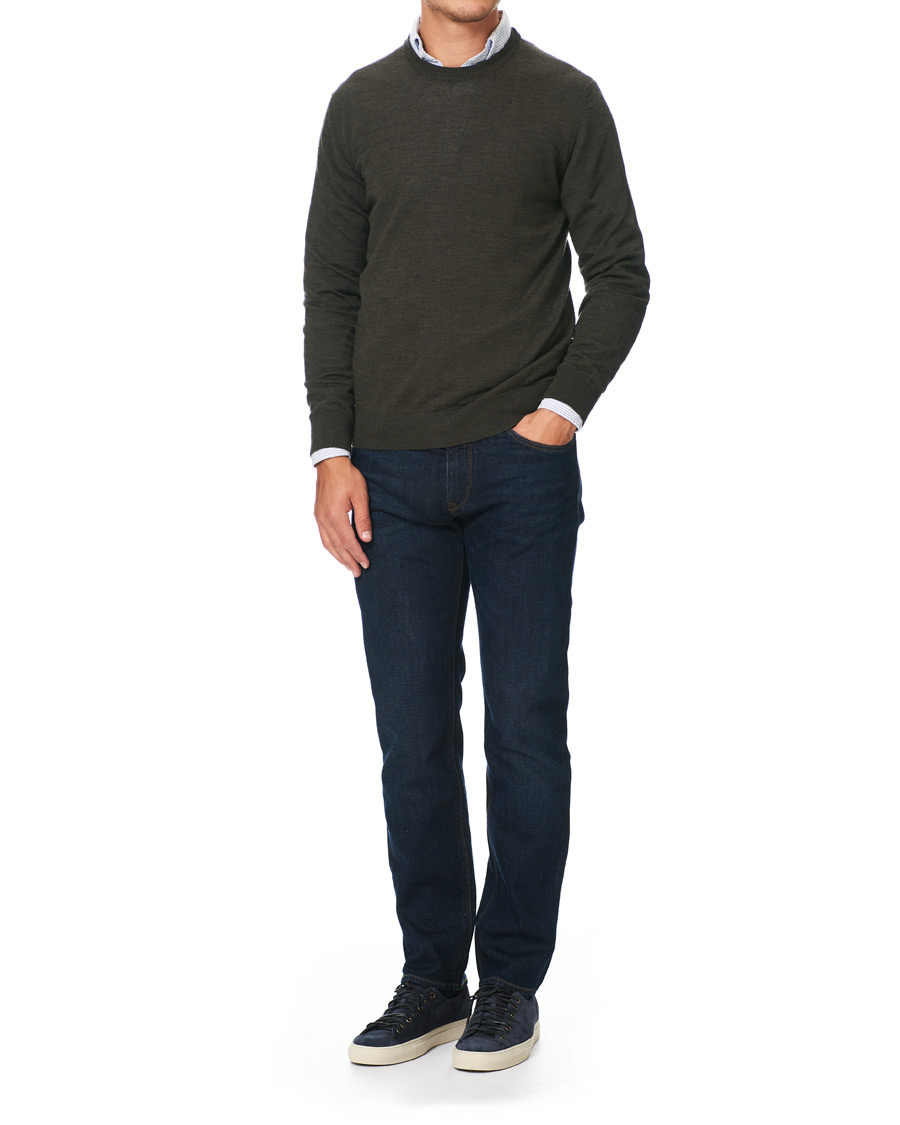 Herr | Tröjor | NN07 | Ted Merino Crew Neck Pullover Army Green