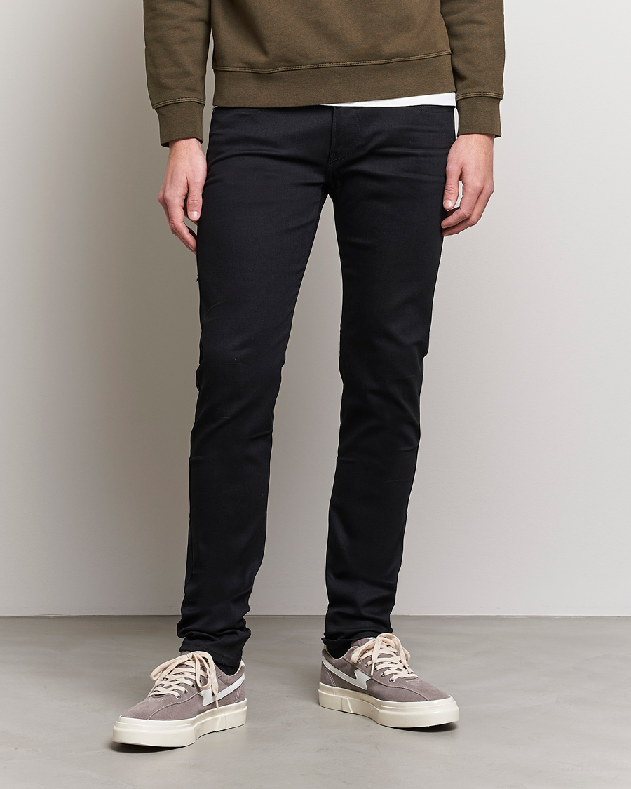 Herr | Svarta jeans | Replay | Anbass Hyperflex Reused Jeans Black