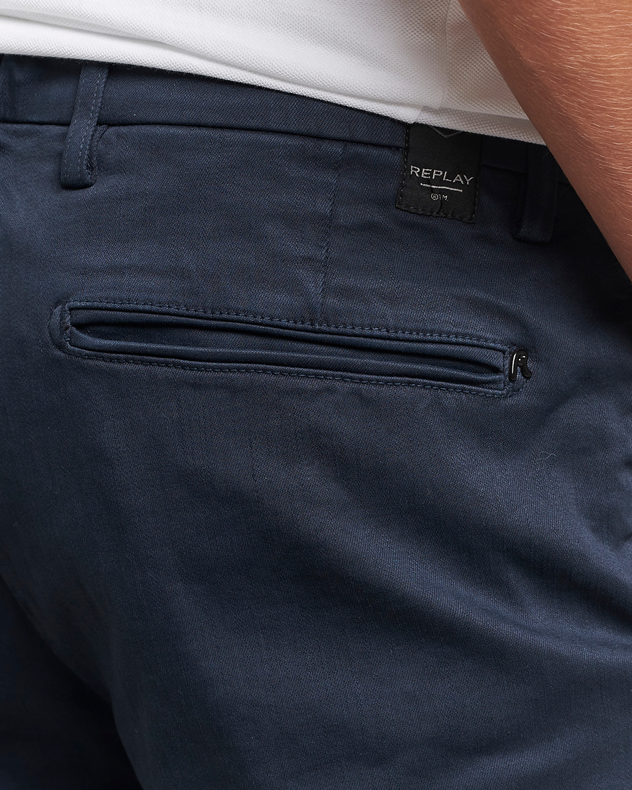 Herr | Byxor | Replay | Benni Hyperflex X-Lite Chinos Navy