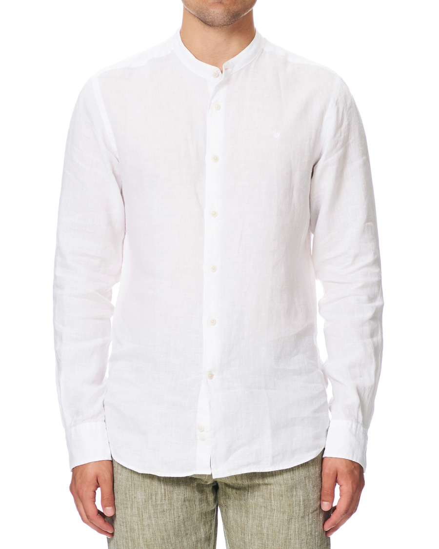 Herr | Skjortor | Morris | Nicolas Band Collar Shirt White