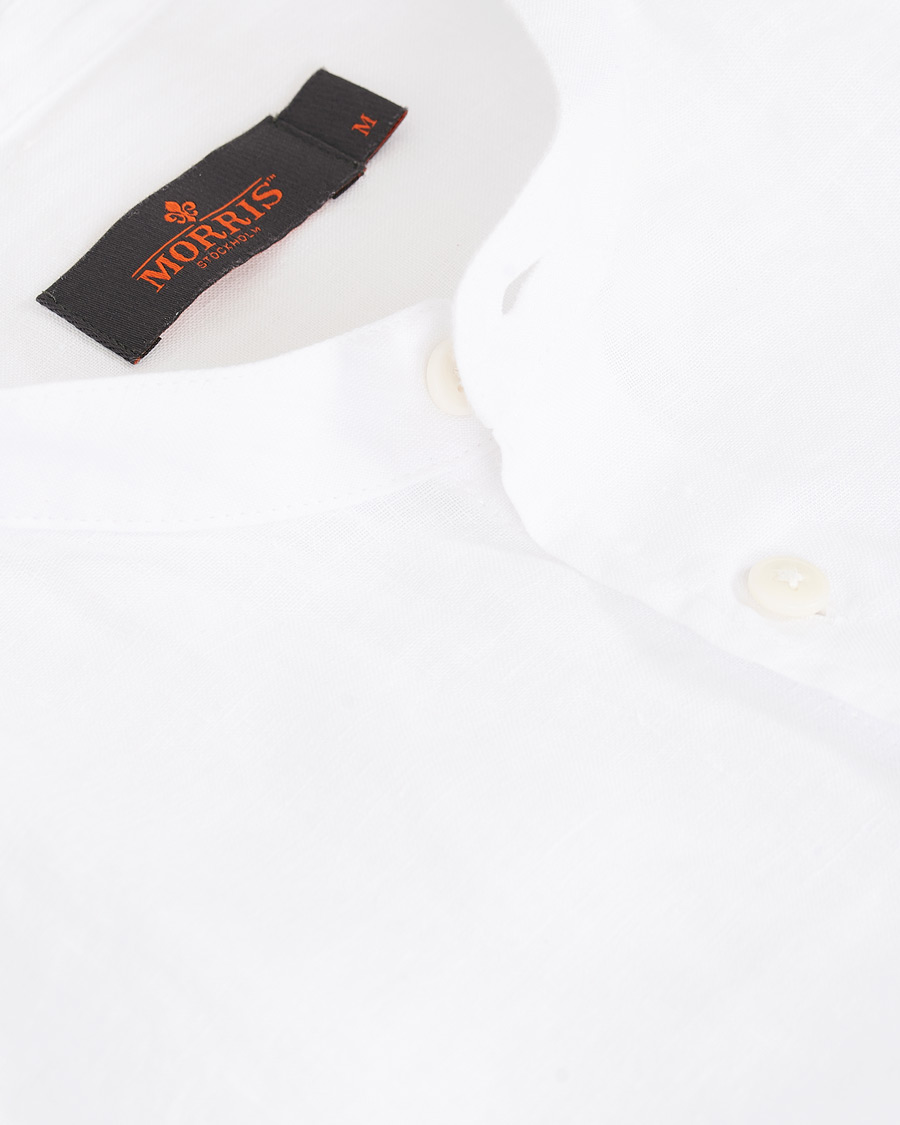 Herr | Skjortor | Morris | Nicolas Band Collar Shirt White