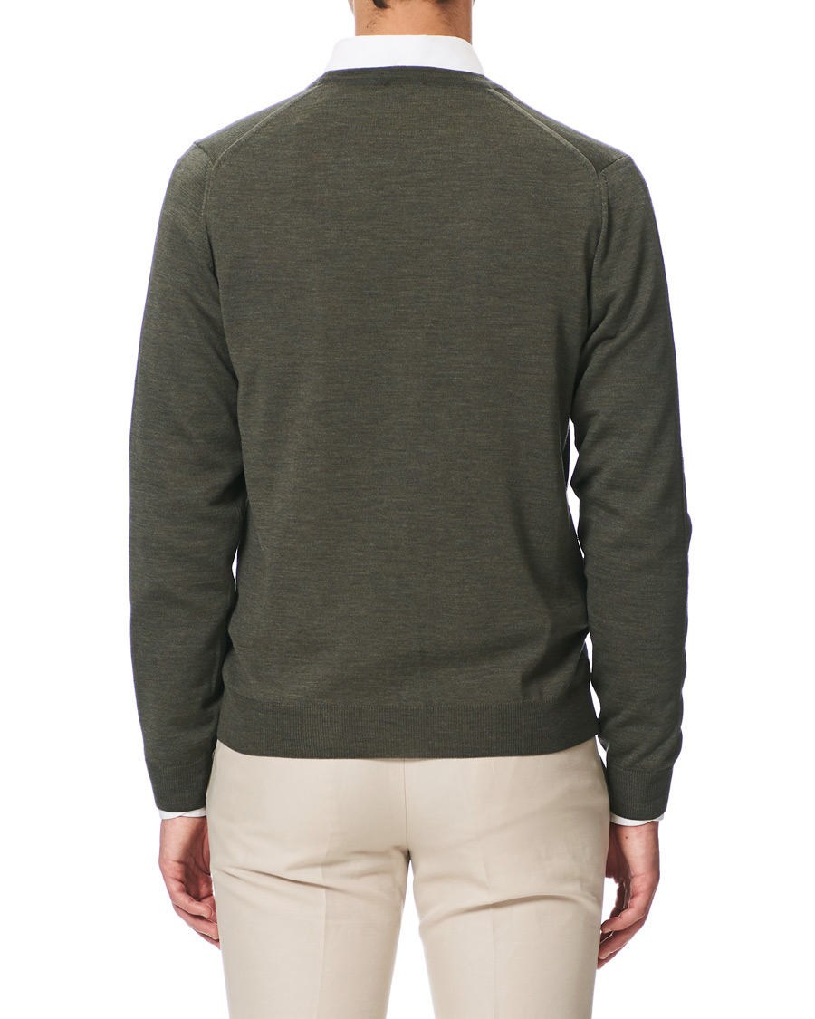 Herr | Tröjor | Stenströms | Merino Zegna Knitted Cardigan Green