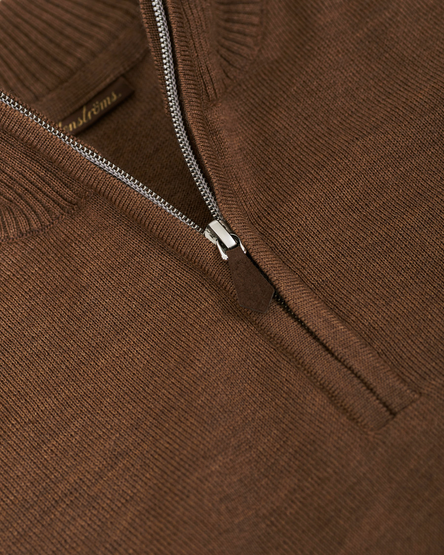 Herr | Tröjor | Stenströms | Merino Half Zip Camel