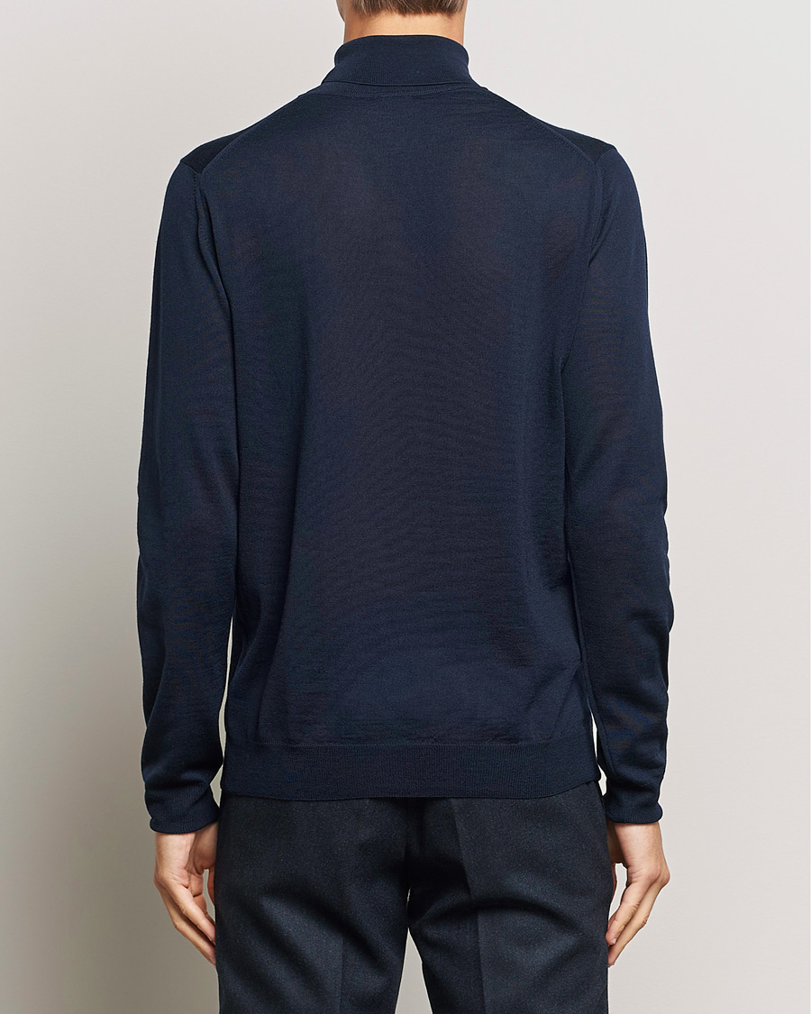 Herr | Tröjor | Stenströms | Fine Merino Rollneck Navy