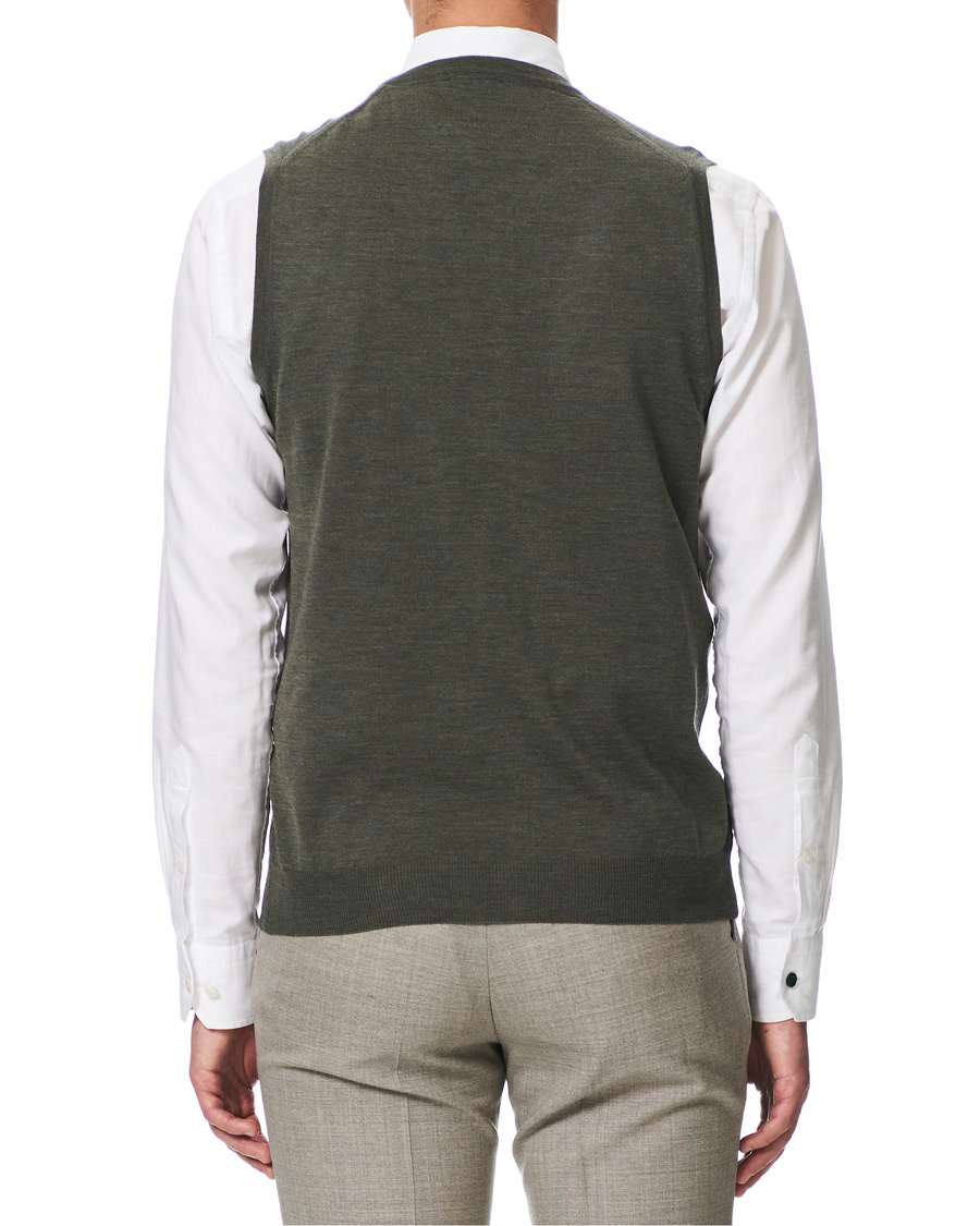 Herr | Tröjor | Stenströms | Merino Slipover Green