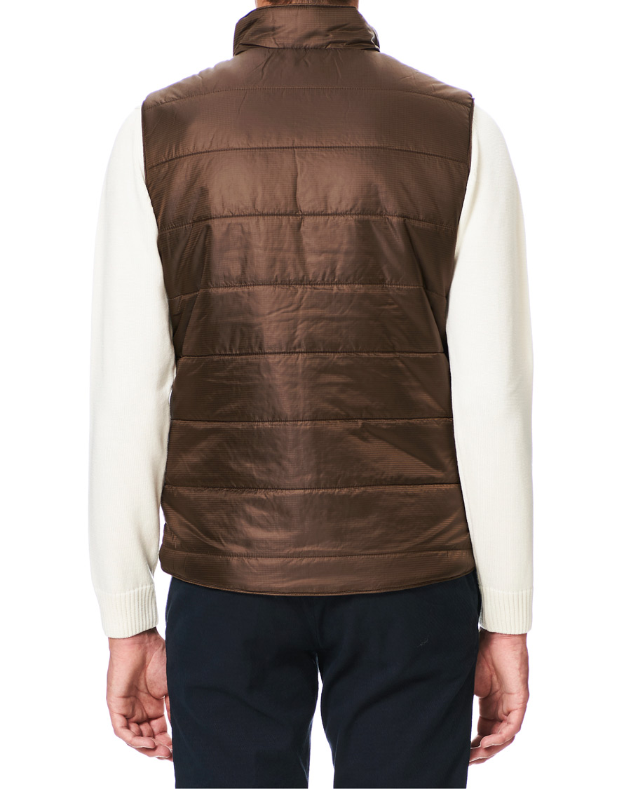 Herr | Jackor | Stenströms | Quilted Houndstooth Vest Brown