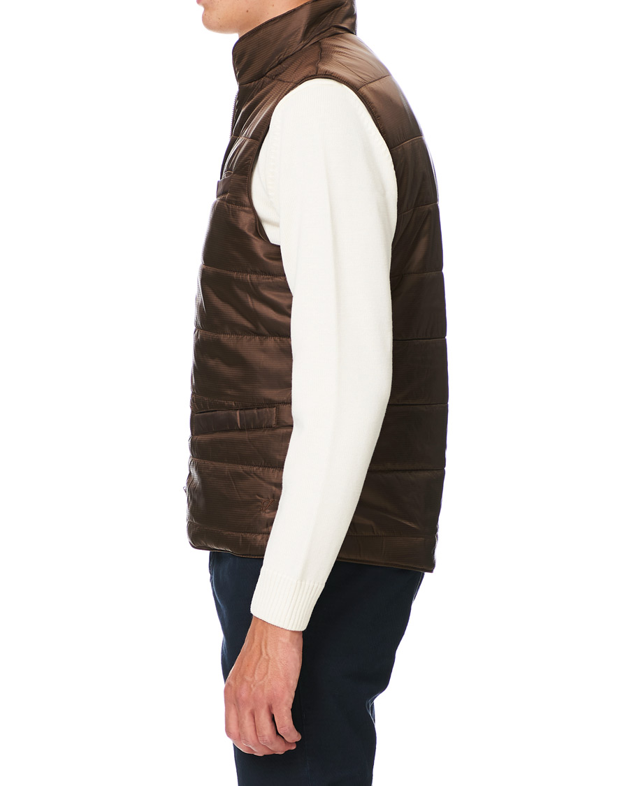 Herr | Jackor | Stenströms | Quilted Houndstooth Vest Brown