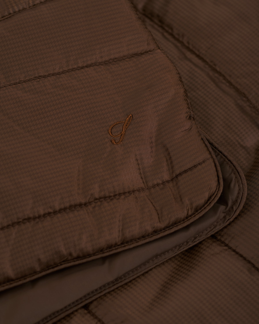 Herr | Jackor | Stenströms | Quilted Houndstooth Vest Brown