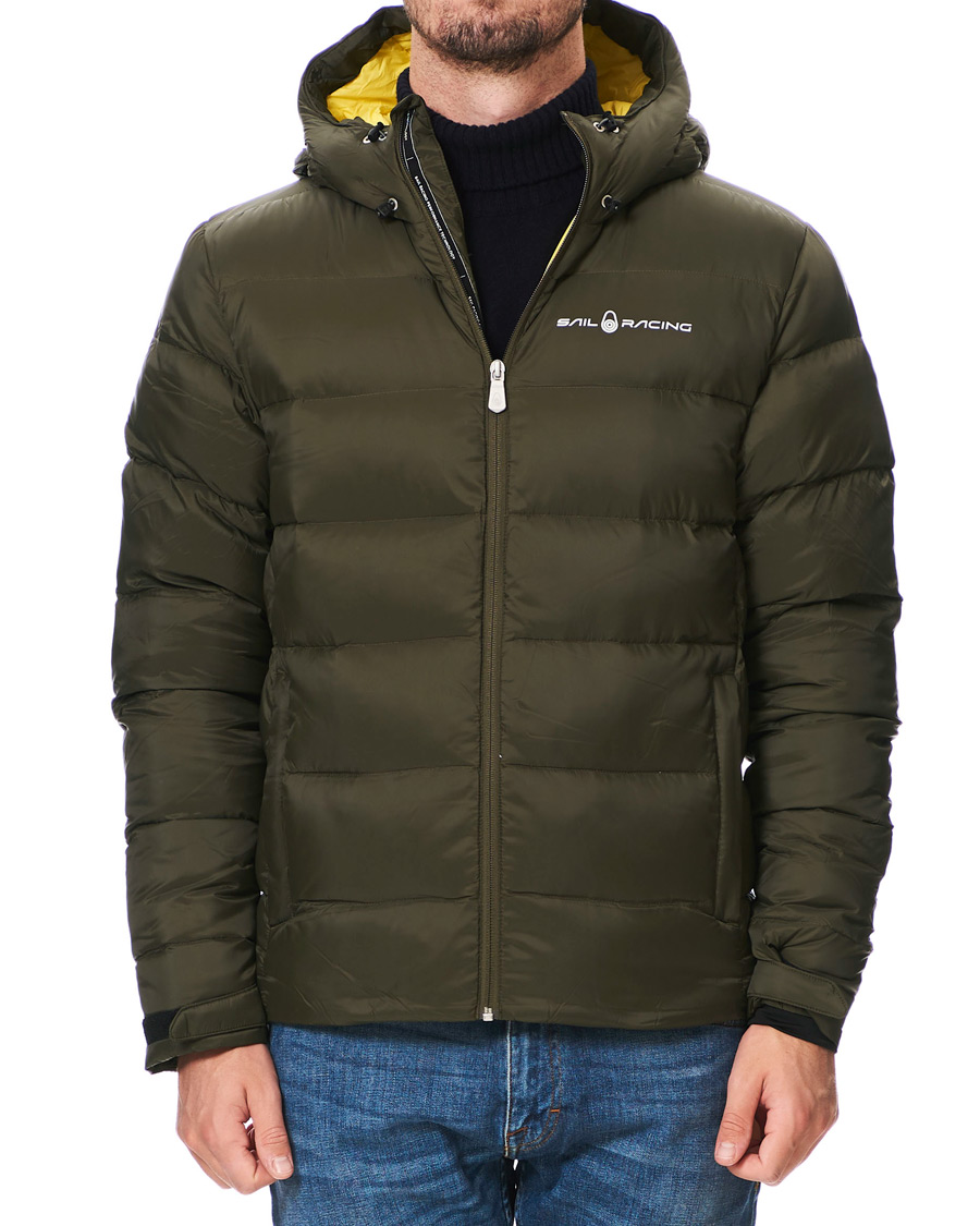 Sail Racing Gravity Down Hooded Jacket Forest Green Herr Care