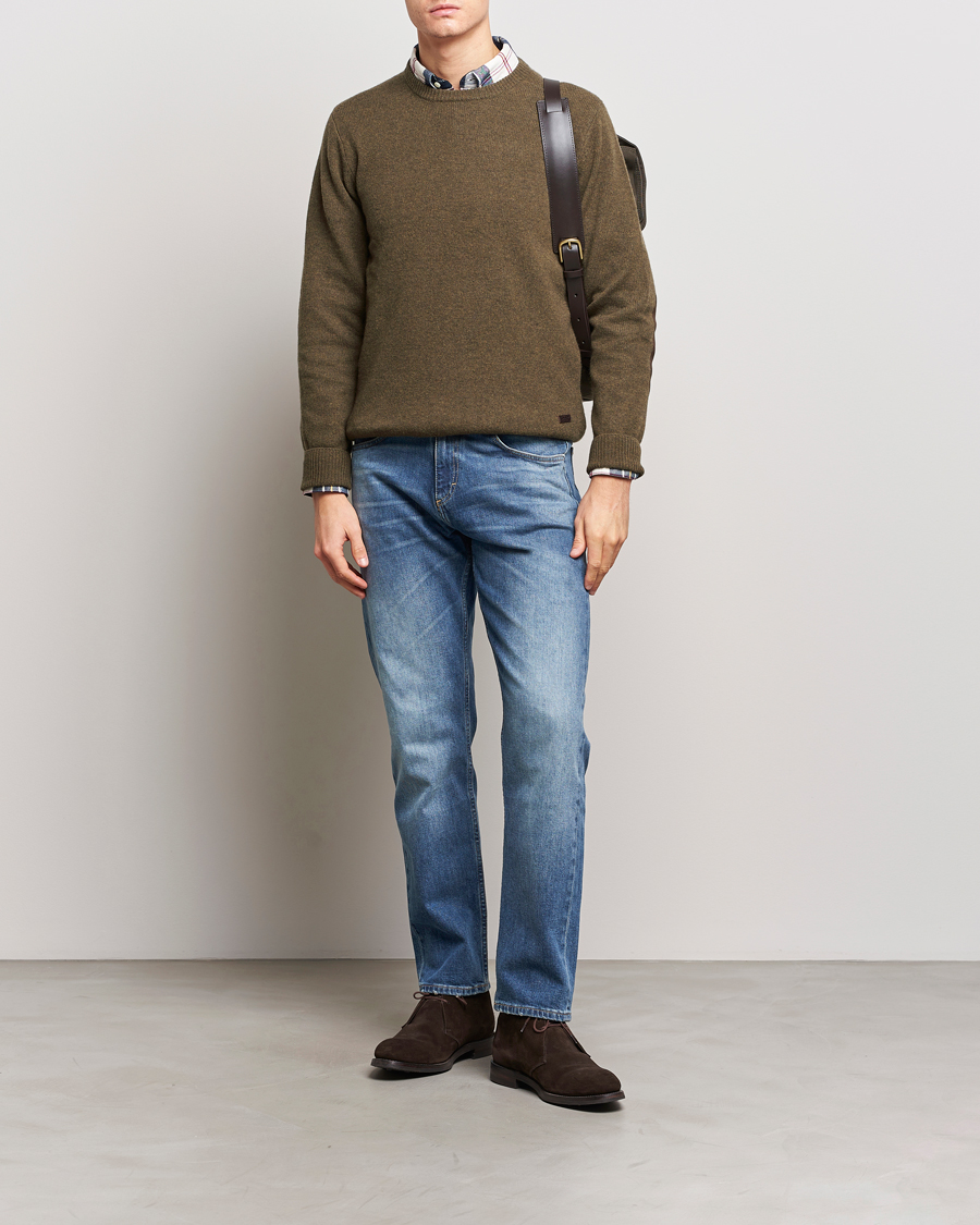 Herr | Tröjor | Barbour Lifestyle | Patch Crew Seaweed